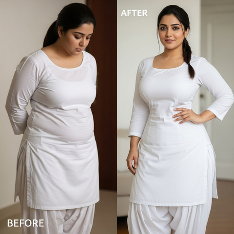 Premium Slim Body ComfortCurve High Waist Shaper | Instantly Look 10–20 Pounds Thinner — Breathable Lightweight & Summer Ready!